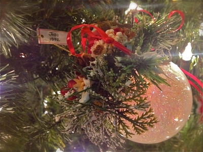 You can see by the little tag that she made us (me and my brother) one of these each year.