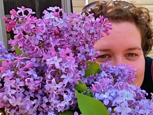 jodi with Lilacs